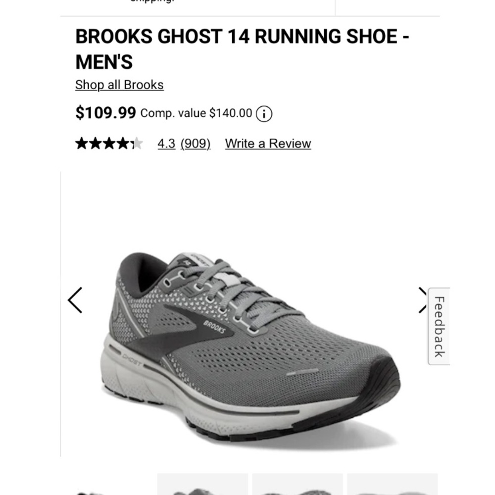 NWT Brooks Ghost 14 Running Shoe 14 Extra Wide